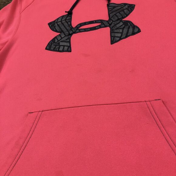 Under Armour Hoodie Womens S Pink Fitted Coldgear Logo Breast Cancer Awareness - Picture 5 of 12